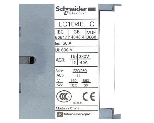 Schneider Electric LC1D40 Leistungsschütz LC1D40 - Bild 2