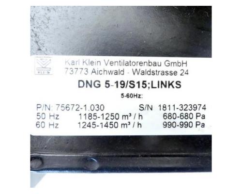 Karl Klein Ventilatorenbau DNG 5-19/S15 Radialventilator DNG 5-19/S15 - Bild 2