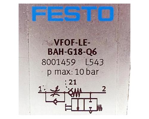 FESTO 8001459 Drossel-Rückschlagventil VFOF-LE-BAH-G18-Q6 80014 - Bild 2