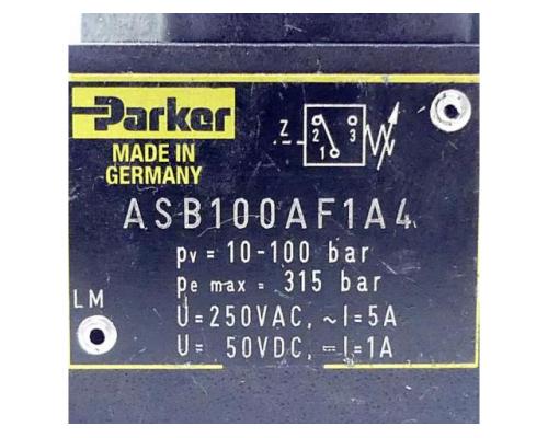 Parker ASB100AF1A4; H06PSB-994 Druckschalter ASB100AF1A4 mit Zwischenplatte H06PS - Bild 2
