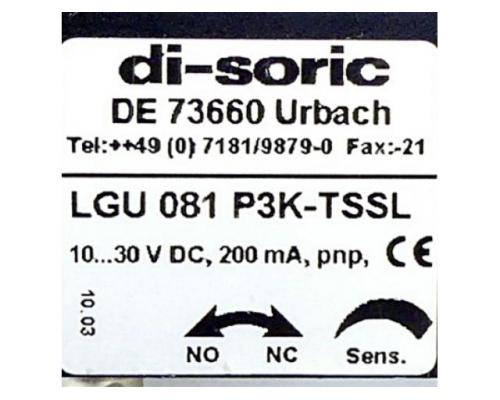 di-soric LGU 081 P3K-TSSL Gabellichtschranke LGU 081 P3K-TSSL LGU 081 P3K-TS - Bild 2