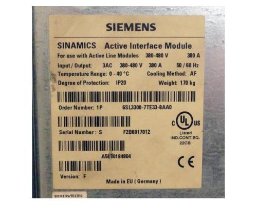 Siemens 6SL3300-7TE33-8AA0 SINAMICS S120 Active Interface Module 6SL3300-7TE3 - Bild 2