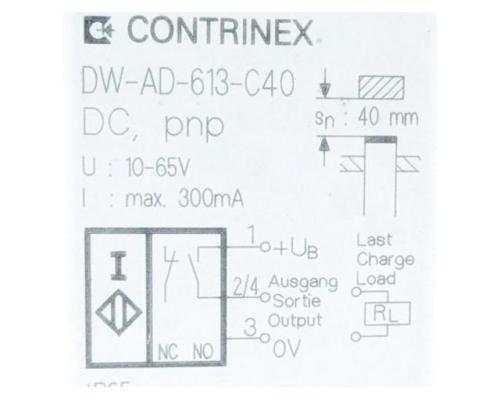 Contrinex DW-AD-613-C40 Induktiver Sensor DW-AD-613-C40 - Bild 2
