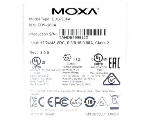 MOXA EDS-208A Ethernet Schalter EDS-208A - Bild 2