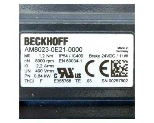 BECKHOFF AM8023-0E21-0000 Servomotor AM8023-0E21-0000 - Bild 2
