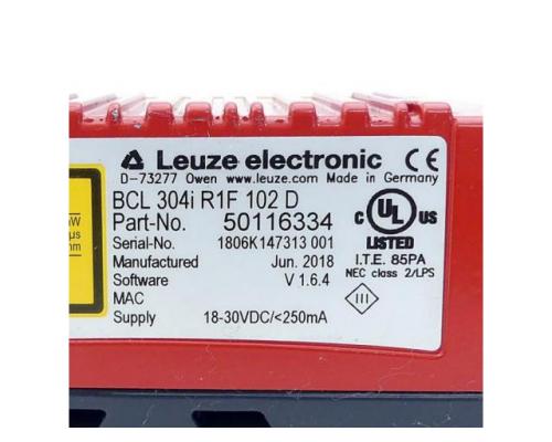Leuze electronic BCL 304i R1F 102 D Barcode Scanner BCL 304i R1F 102 D - Bild 2