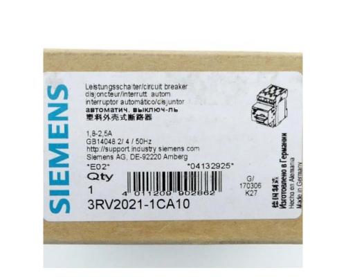 Siemens 3RV2021-1CA10 Leistungsschalter 3RV2021-1CA10 3RV2021-1CA10 - Bild 2