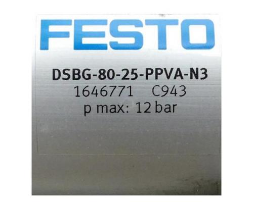 FESTO 1646771 Pneumatikzylinder DSBG-80-25-PPVA-N3 1646771 - Bild 2