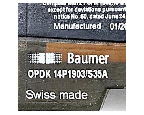 Baumer 11001302 Reflexions-Lichtschranke OPDK 14P1903/S35A 1100130 - Bild 2