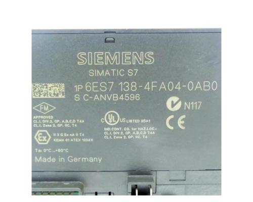 Siemens 6ES7 138-4FA04-0AB0 Elektronikmodul Simatic S7 6ES7 138-4FA04-0AB0 - Bild 2