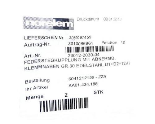 Norelem 23012-2030-04 2x Balgkupplung aus Edelstahl 23012-2030-04 - Bild 2