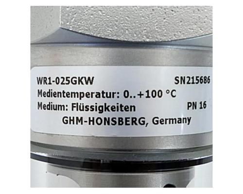 Honsberg WR1-025GKW Durchflussanzeiger WR1-025GKW - Bild 2