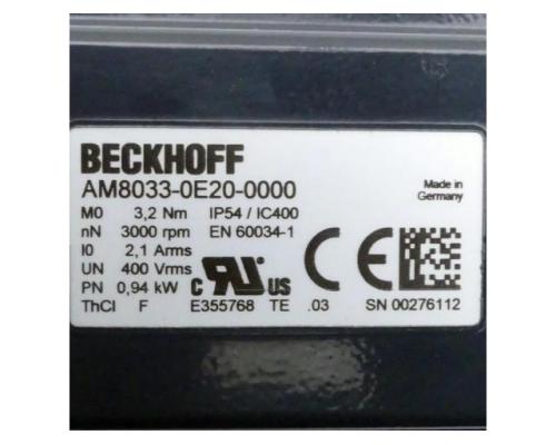 BECKHOFF AM8033-0E20-0000 Servomotor AM8033-0E20-0000 - Bild 2
