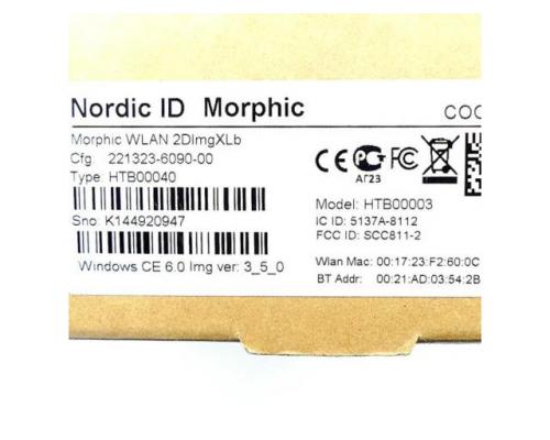 Nordic ID Morphic HTB00040 Datenerfassungsterminal Morphic WLAN 2D HTB00040 - Bild 2