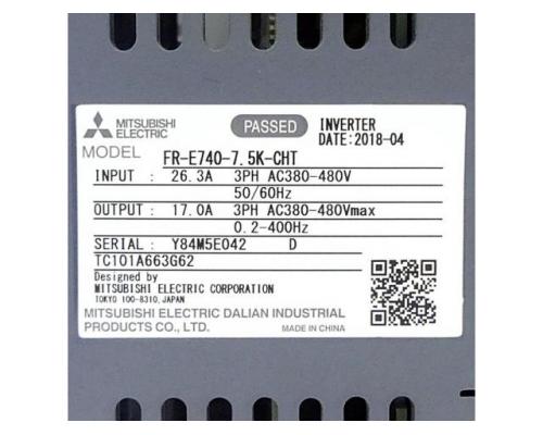 MITSUBISHI FR-E740-7.5K-CHT Wechselrichter E700 FR-E740-7.5K-CHT - Bild 2
