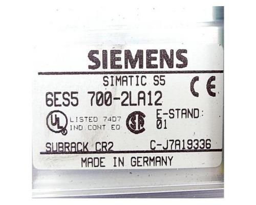 Siemens 6ES5 700-2LA12 Baugruppenträger 6ES5 700-2LA12 - Bild 2