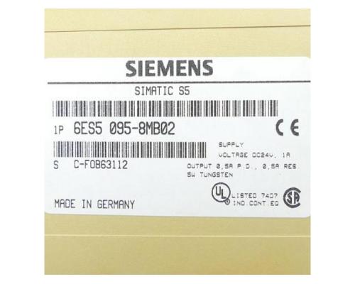 Siemens 6ES5 095-8MB02 Simatic S5 Kompaktgeräte 6ES5 095-8MB02 - Bild 2