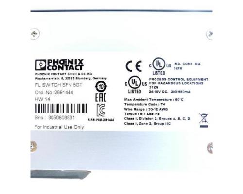 Phoenix Contact 2891444 Industrial Ethernet Switch FL SWITCH SFNB 5TX 2891 - Bild 2