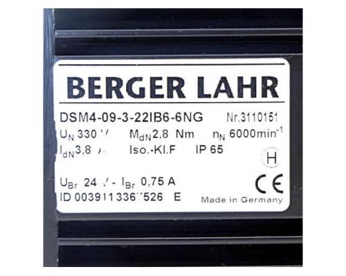 Berger Lahr 0039113367526 Servomotor DSM4-09-3-22IB6-6NG 0039113367526 - Bild 2