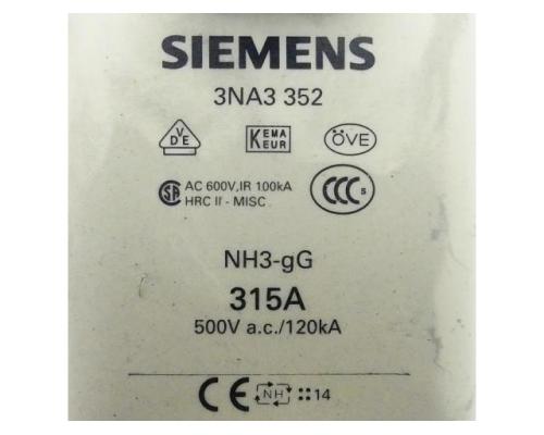Siemens 3NA3 352 Sicherungseinsatz 3NA3 352 - Bild 2