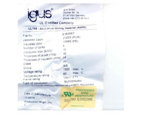 igus i6FX8002-5CA01 Leistungsleitung konfektioniert i6FX8002-5CA01 i6F - Bild 5