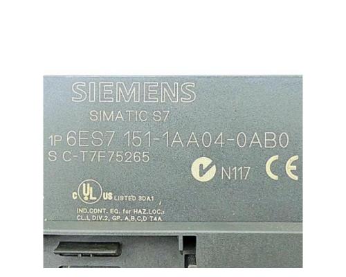 Siemens 6ES7 151-1AA04-0AB0 Interfacemodul ET 200S Profibus-DP 6ES7 151-1AA04- - Bild 2