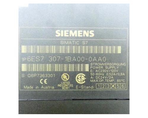 Siemens 6ES7 307-1BA00-0AA0 Stromversorgung Simatic S7 PS307 6ES7 307-1BA00-0A - Bild 2