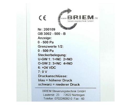 BRIEM 200109 Differenzdruckmessgerät GB 3002 200109 - Bild 2