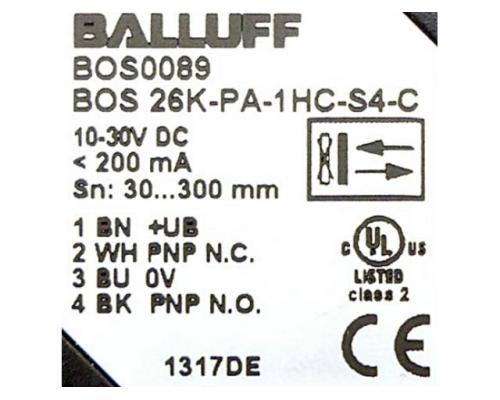 BALLUFF BOS0089 Lichttaster mit Hintergrundausblendung BOS0089 BOS - Bild 2