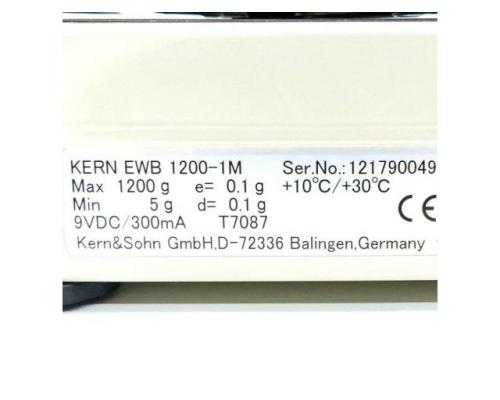 Kern & Sohn EWB 1200-1M Präzisionswaage EWB 1200-1M EWB 1200-1M - Bild 2