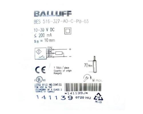 BALLUFF BES 516-327-AO-C-PU-03 Induktiver Sensor BES01E1 BES 516-327-AO-C-PU-03 - Bild 5