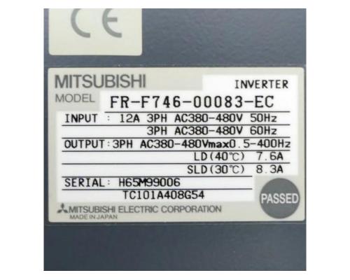 MITSUBISHI FR-F746-00083-EC Frequenzumrichter F700 FR-F746-00083-EC - Bild 2