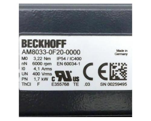 BECKHOFF AM8033-0F20-0000 Servomotor AM8033-0F20-0000 - Bild 2