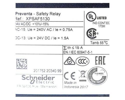 Schneider Electric XPSAF5130 Sicherheitsrelais XPSAF5130 - Bild 2