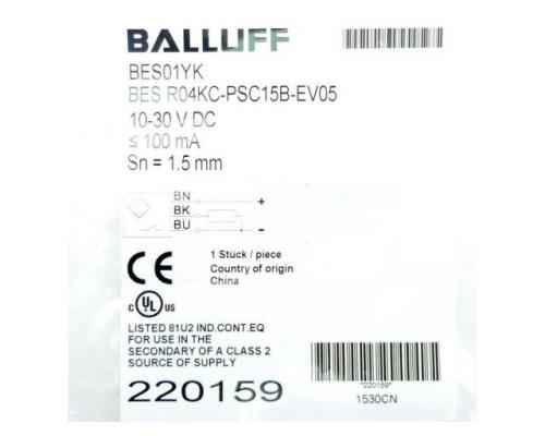 BALLUFF BES R04KC-PSC15B-EV05 Induktiver Sensor BES01YK BES R04KC-PSC15B-EV05 - Bild 2