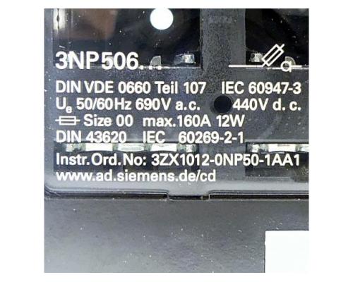 Siemens 3NP5060-0CA00 Sicherungslasttrennschalter 3NP5060-0CA00 - Bild 2