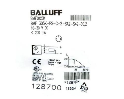 BALLUFF BMF 305K-PS-C-2-SA2-S49-00,2 Magnetfeldsensor BMF005K BMF 305K-PS-C-2-SA2-S49-0 - Bild 2