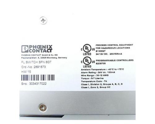 Phoenix Contact 2891673 Industrial Ethernet switch FL SWITCH SFN 8GT 28916 - Bild 2