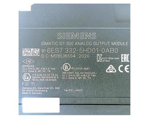 Siemens 6ES7 332-5HD01-0AB0 Analog output Modul 6ES7 332-5HD01-0AB0 - Bild 2
