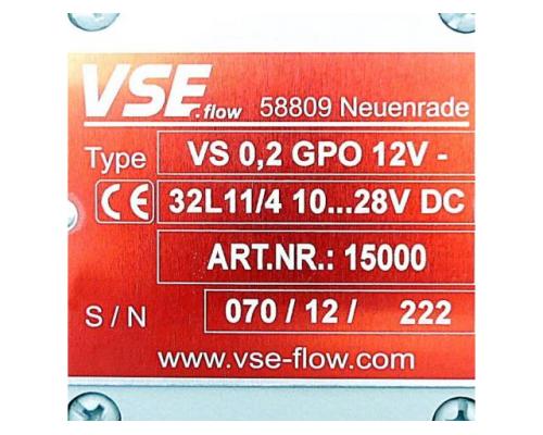 VSE 15000 Durchflussmesser VS 0,2 GPO 12V-32L11/4 15000 - Bild 2