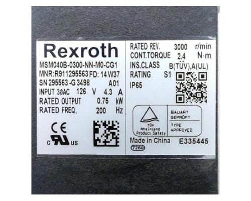 Rexroth R911295563 Servomotor MSM040B-0300-NN-M0-CG1 R911295563 - Bild 2
