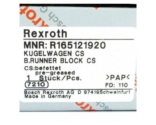 Rexroth R165121920 Kugelwagen KWD-025-FNS-C1-U-1 R165121920 - Bild 2