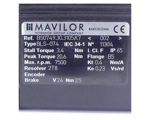 Mavilor BS0749.30.3105.K7 Servomotor BLS-074 BS0749.30.3105.K7 - Bild 2