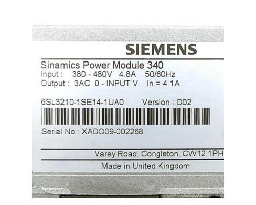 Siemens 6SL3210-1SE14-1UA0 Umrichter Leistungsmodul 340 6SL3210-1SE14-1UA0 - Bild 2