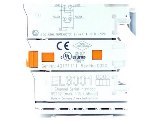 BECKHOFF EL6001 1-Kanal-Kommunikations-Interface EL6001 - Bild 2