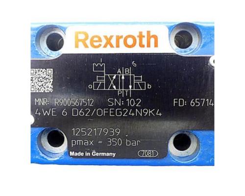 Rexroth R900567512 4/2 Wegeventil 4 WE 6 D62/OFEG24N9K4 R900567512 - Bild 2