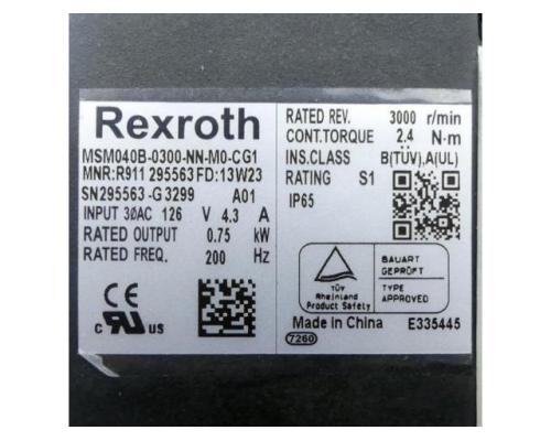 Rexroth R911295563 Servomotor MSM040B-0300-NN-M0-CG1 R911295563 - Bild 2