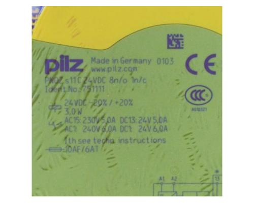 Pilz 751111 Kontakterweiterung Ausgänge PNOZ S11C 24VDC 8N/O - Bild 2