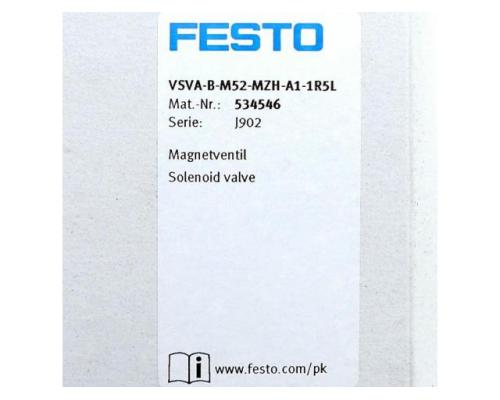 FESTO 534546 Magnetventil VSVA-B-M52-MZH-A1-1R5L 534546 - Bild 2