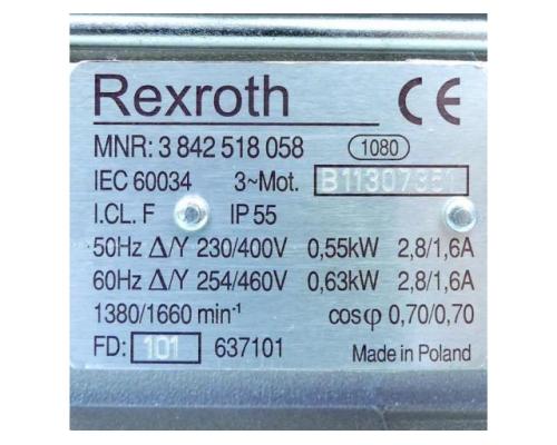 Rexroth 3 842 518 058 Drehstrommotor mit Kabel 3 842 518 058 3 842 518 0 - Bild 2